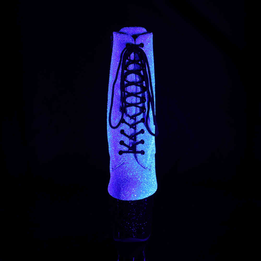 Pleaser - UNICORN-1020G Plateau Laarzen, Paaldans schoenen - Paaldans schoenen - Paars/Blauw